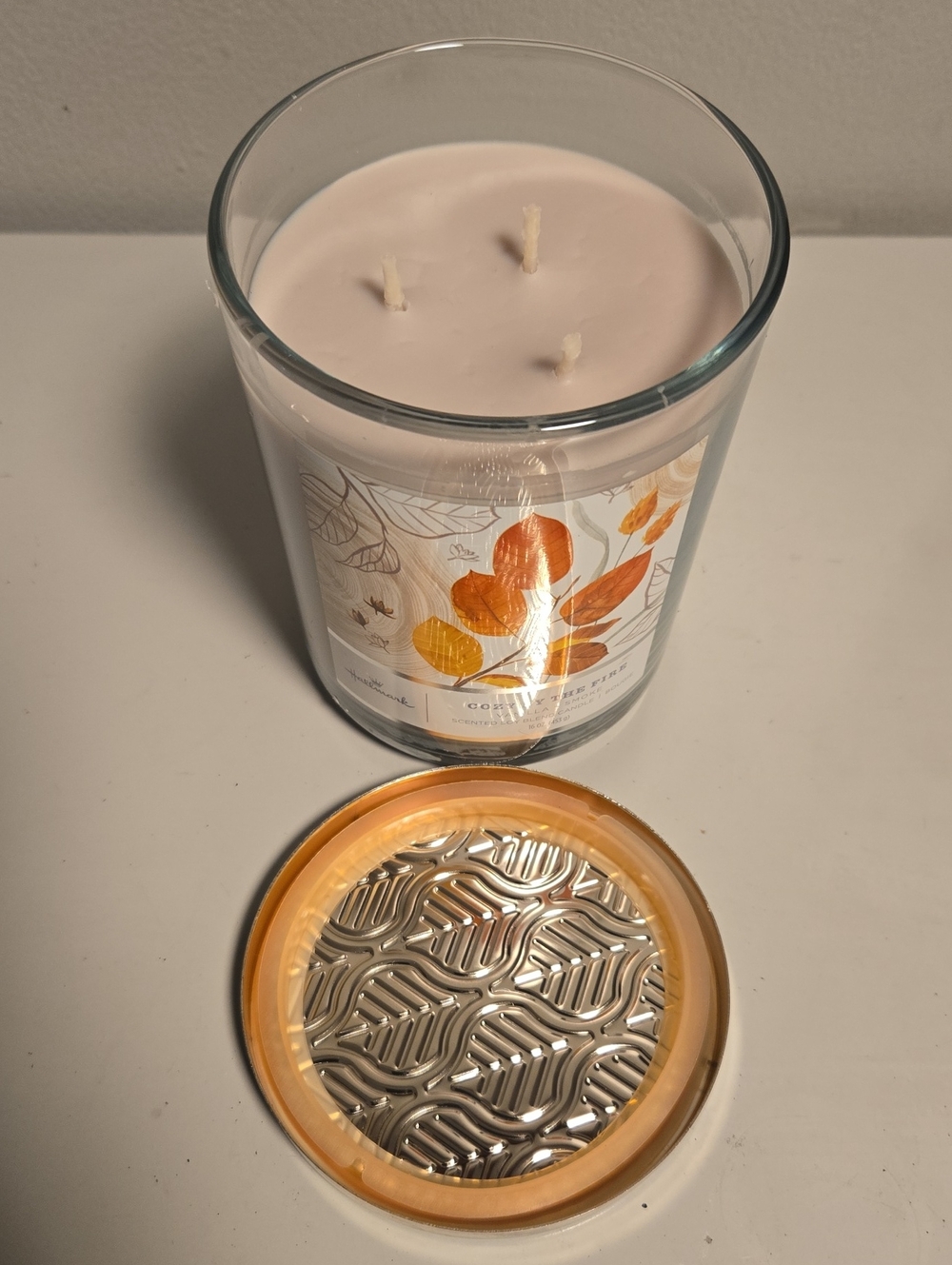 Hallmark Cozy by the Fire Vanilla + Smoke Soy Candle - Orange/Yellow/Brown - Picture 2 of 4